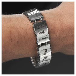 Серебряный браслет «Петроглиф»