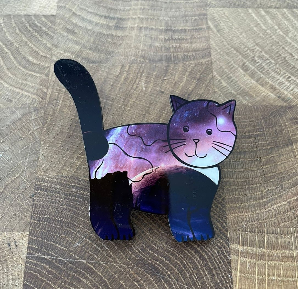Брошь "Кот космический, маленький"