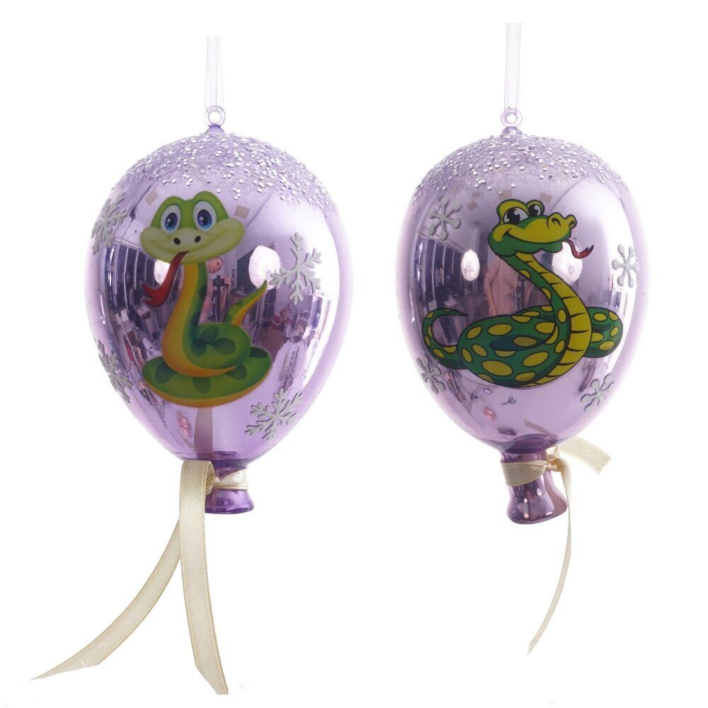 GAEM Украшение новогоднее "Шарик со змейкой", L7 W7 H11 см, 2в.