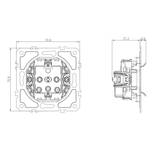 Механизм розетки без заземления 16А 250В~ на винтах, серия DB