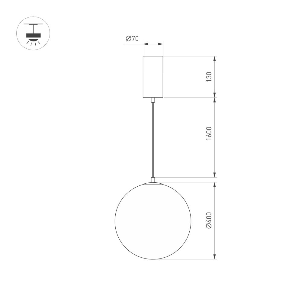 Светильник SP-SILKA-HANG-R400-12W Warm2700 (WH, 330 deg, 230V) (Arlight, IP20 Натуральный шелк, 3 года) 056880