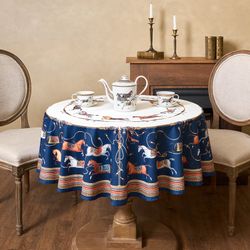 СКАТЕРТЬ КРУГЛАЯ "PASSAGE" 190СМ ,БЕЛЫЙ, 100% ХЛОПОК,ТВИЛ,ПРОПИТКА