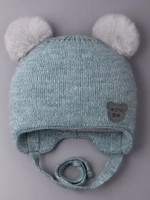 Шапка детская зимняя вязаная с ушками