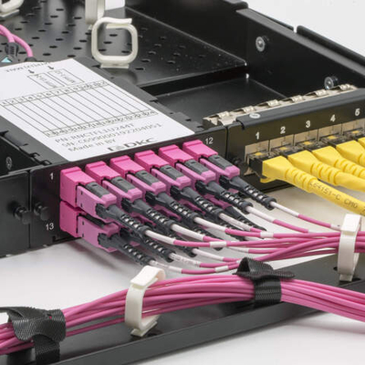 Оптическая патч-панель для установки 4 претерминированых кассет или адаптерных планок, 1U, черная