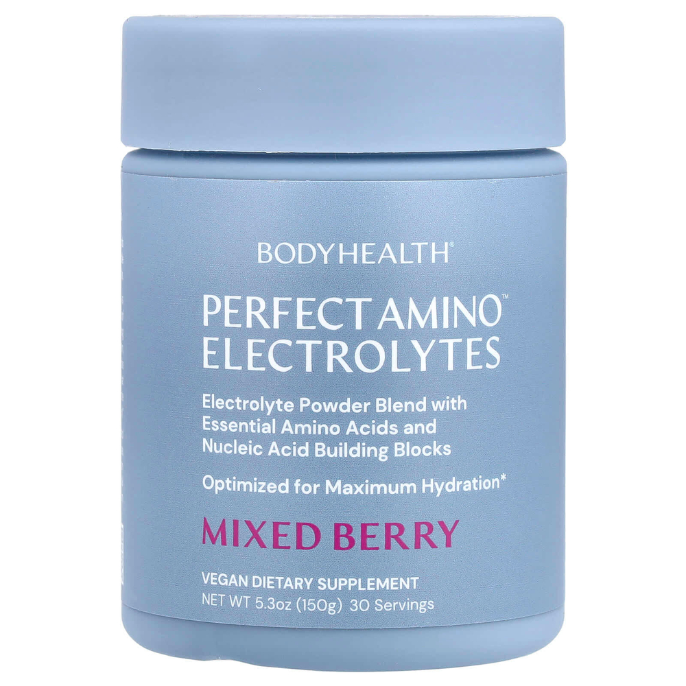 BodyHealth, Perfect Amino ™, электролиты, ягодная смесь, 150 г (5,3 унции)