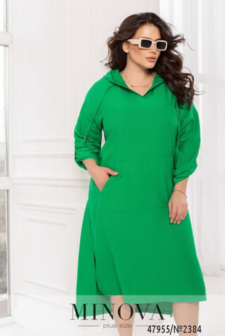 Платье 2384-зеленый Minova Фото 2