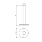 Упор дверной настенный STOPPER/M.15 INOX (нерж. сталь)