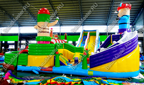 Надувной батут "Детский мегапарк" 18*18*8 м