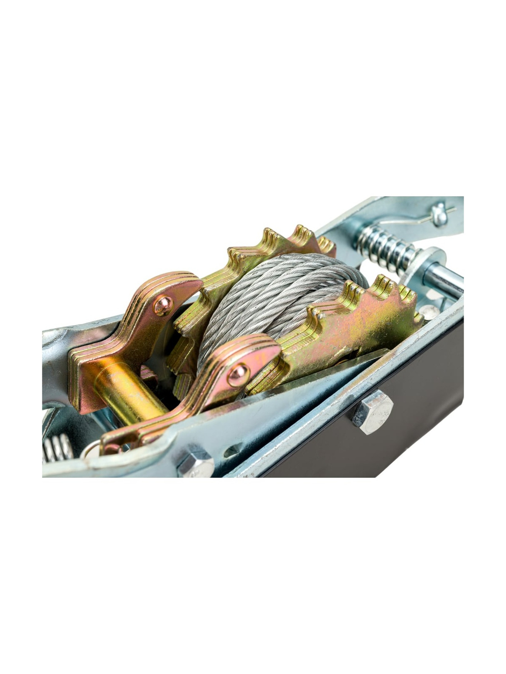 Ручная лебедка с двойным храповым механизмом Gigant 3т, диаметр троса 4,8мм, длина троса 3,6м GEW-22