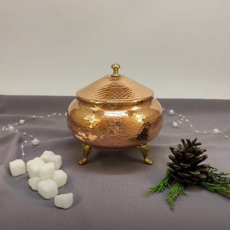 Медная сахарница на трех ножках Exirmes 30220349 Иран