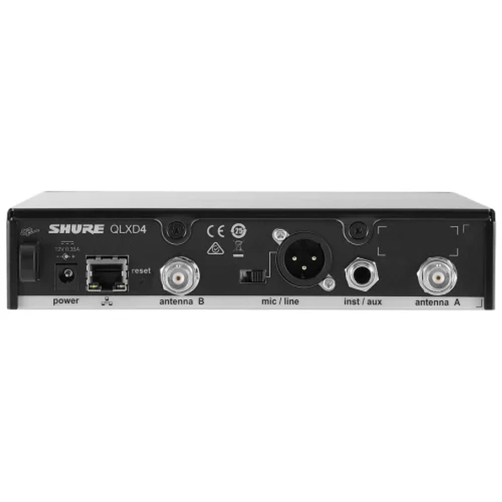 Shure QLXD4E — цифровой одноканальный приемник (24 бит, Ethernet, AES-256)