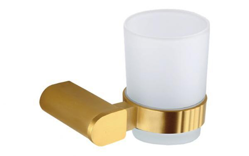 Стаканчик для зубных щёток стекло/алюминий CAPRI 16231.G золото