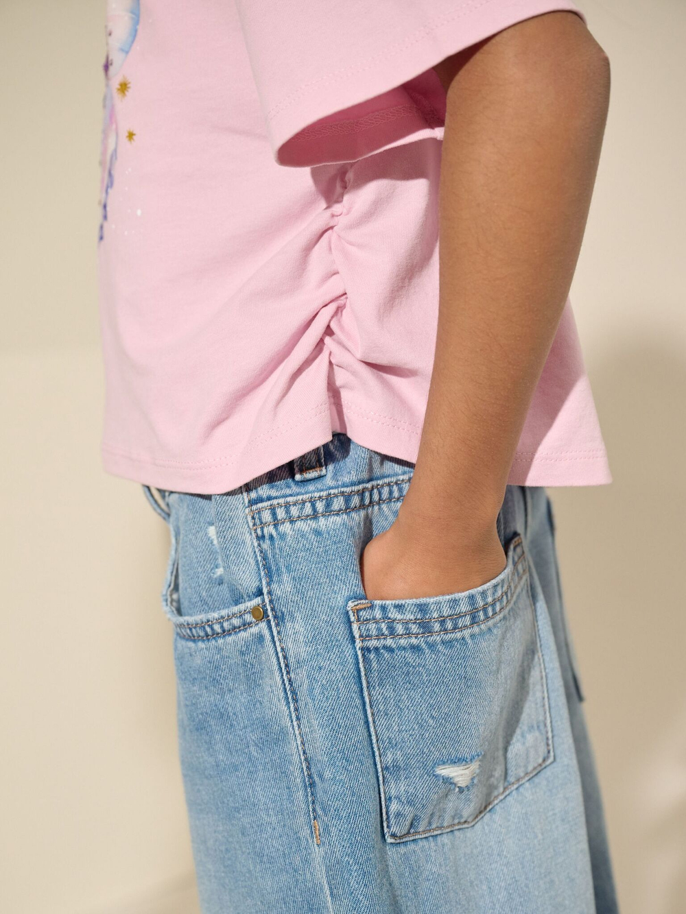 Футболка для девочки Next AM0-630, 3 шт., Мятный, Розовый, Синий