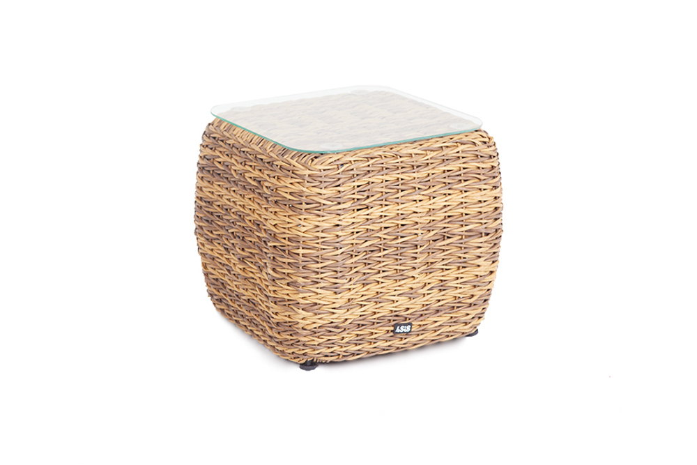 "Кальяри" кофейный столик из искусственного ротанга (гиацинт), цвет соломенный