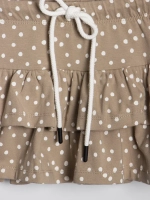 Летний костюм для девочки с юбкой-шорты