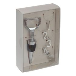 GAEM Набор: пробка для бутылки и декор для бокалов, L9 W3,5 H14 см