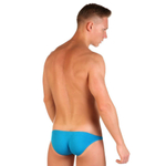 Хлопковые трусы-слипы с заниженной посадкой (Размер: XL) (Цвет: аквамариновый)