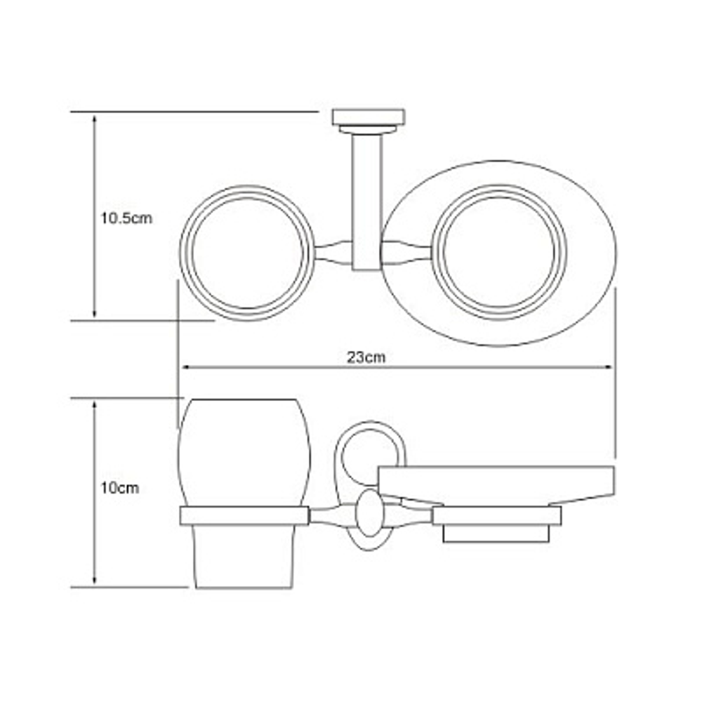 Main K-9226С Держатель стакана и мыльницы хром Керамика WasserKRAFT