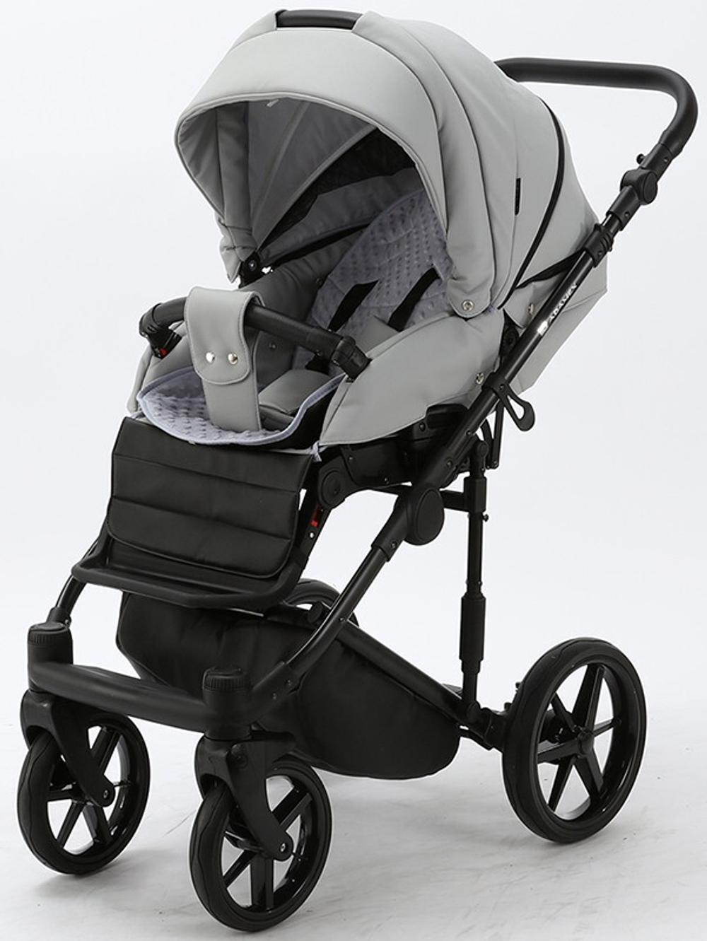 Детская коляска Adamex Zico Deluxe 2 в 1 Z-SA03 СВ.СЕР. КОЖА