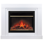 Каминокомплект Real Flame Stanley 26 WT с очагом Moonblaze Deluxe Brass