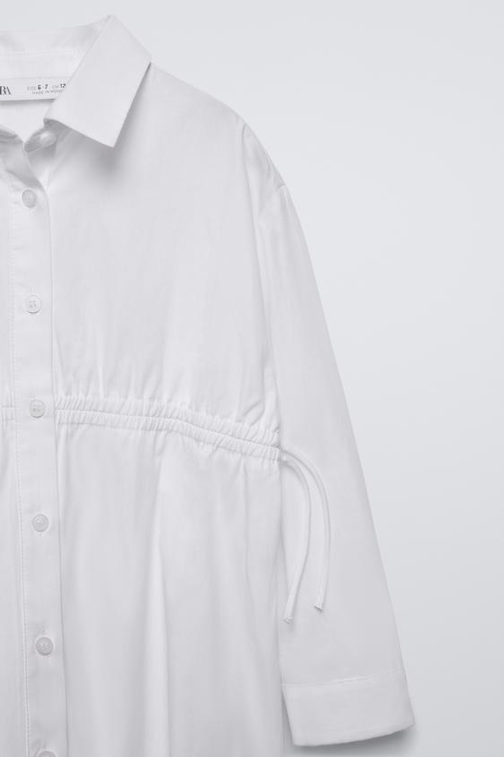 ZARA ПЛАТЬЕ-РУБАШКА, БЕЛЫЙ