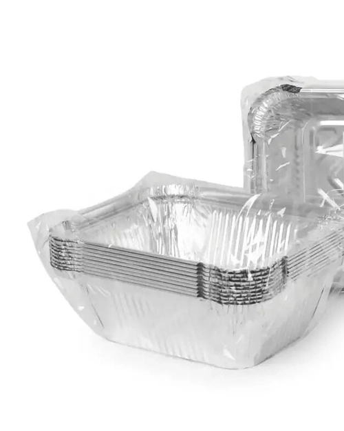 Прямоугольные алюминиевые формы - 490 мл, 10 шт.