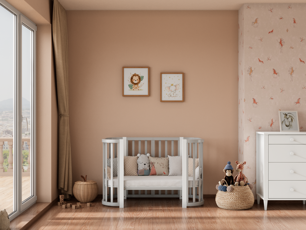 Кроватка детская Incanto Lunna Sonata (серый/белый) маятник поперечный