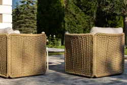 "Аликанте" лаунж-зона из искусственного ротанга, цвет соломенный