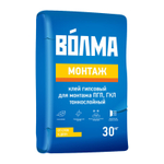Смесь сухая клеевая на гипсовом вяжущем "ВОЛМА - Монтаж" 30 кг