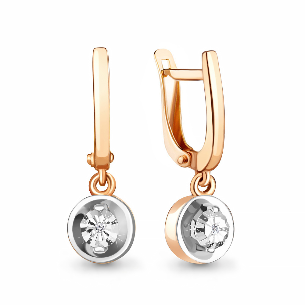 942760к Серьги из Золота с бриллиантами из коллекции "Shine Line"