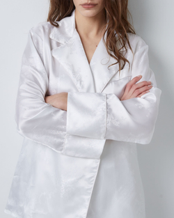 Костюм в пижамном стиле из вискозы Гуччи белый