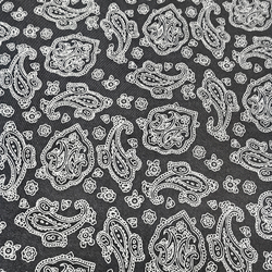 Ткань подкладочная сумочная Черная с огурцами