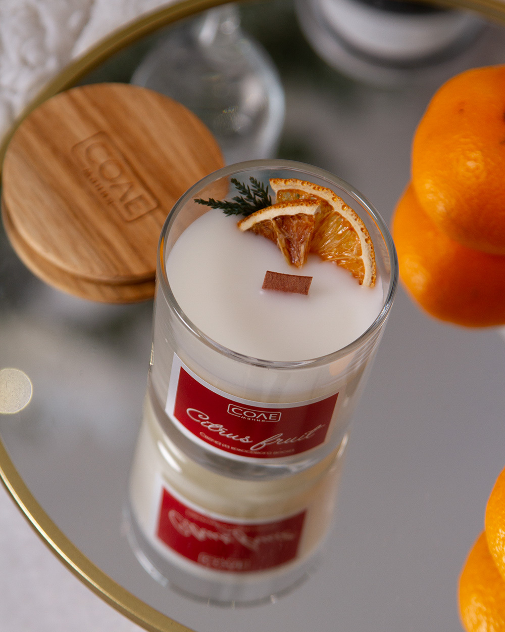 Ароматическая свеча Citrus fruit, 160 мл