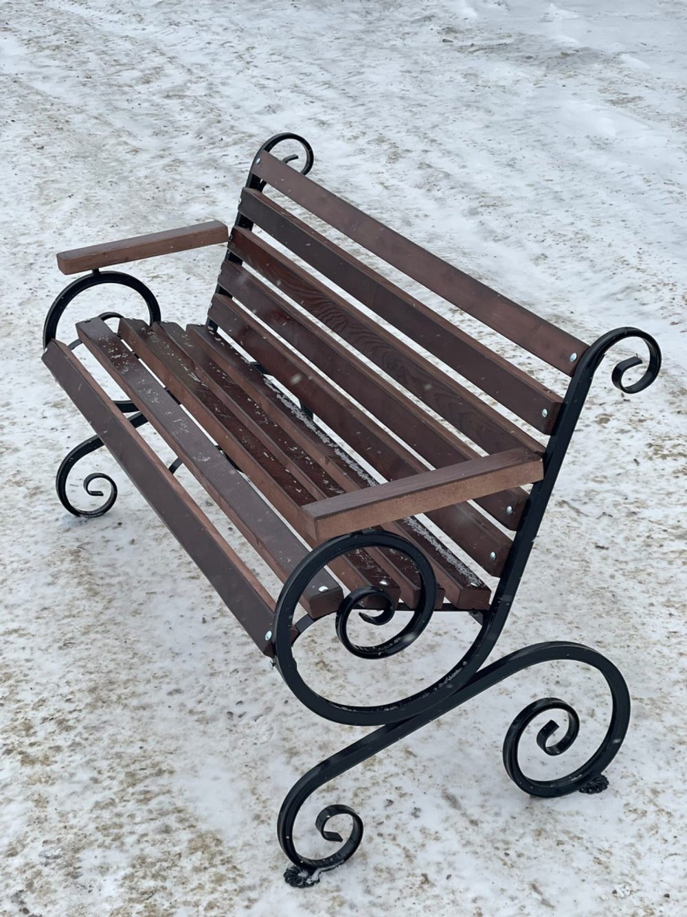 Скамейка "Лоза с подлокотником" 2.0 метра