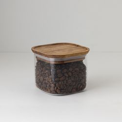 Банка для хранения квадратная Glass Acacia, 600 мл