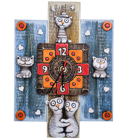 KK-779 Часы «Коты» шамот
