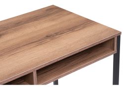 Письменный стол Леон Лофт 110х55х75 черный матовый / дуб делано темный