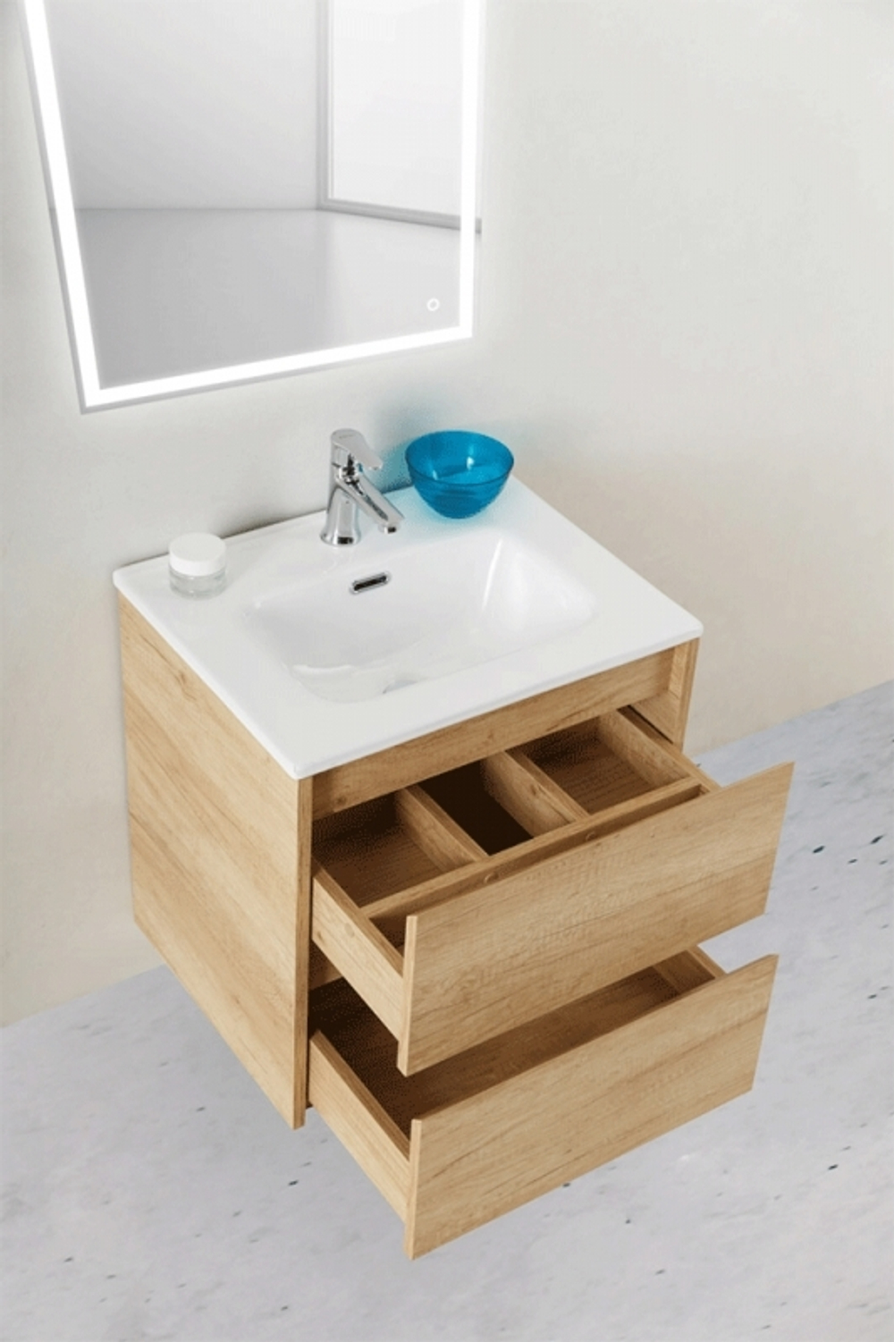 Тумба под раковину BelBagno KRAFT 39-500/390-2C-SO-RNN подвесная Rovere Nebrasca Nature