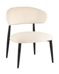 Кресло лаунж Ayla молочный