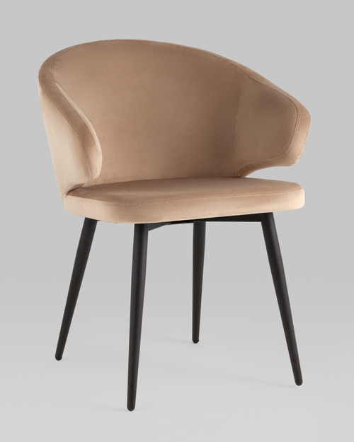 Стул с подлокотниками Codo велюр капучино