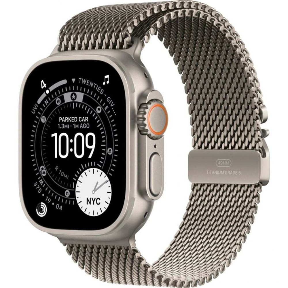Apple Watch Ultra 3, 49 мм, Natural Titanium, миланский сетчатый браслет (2025)