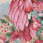 Алмазная мозаика на подрамнике KiKi «Розовый фламинго» 40*50, полная выкладка