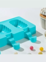 Форма для мороженого «Эскимо волна», силикон, 19,4×13 см, 3 ячейки (7×4 см)