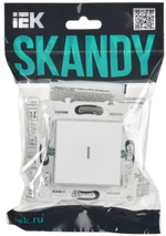 SKANDY Выключатель 1-клавишный с индикацией 10А SK-V07W арктический белый IEK