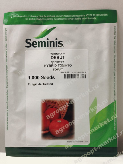 Дебют F1 семена томата детерминантного (Seminis / Семинис) упаковка – фото 2