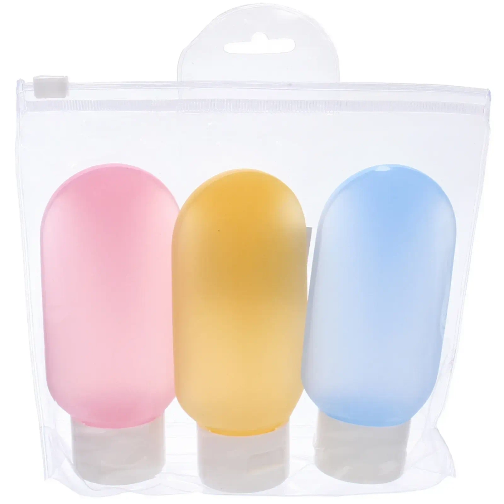 Флаконы дорожные в косметичке 3шт «COMFORT», мультицвет, 60мл