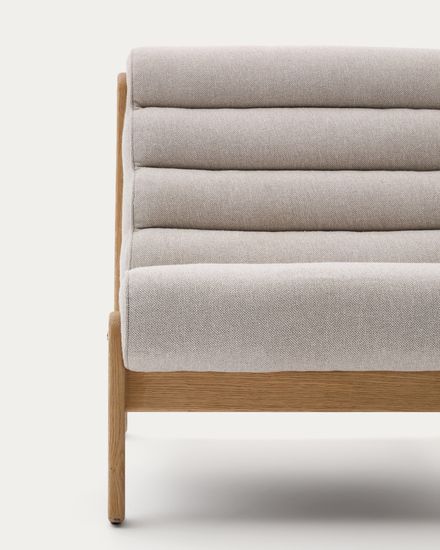 Кресло Magira из дуба с натуральной отделкой, бежевое Испания