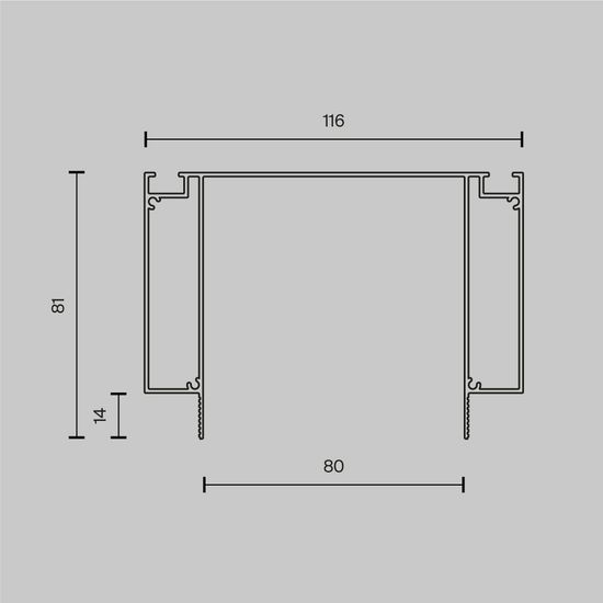 Комплектующие для светильника Technical ALM-11681-PL-W-2M