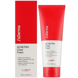 Антибактериальная пенка для умывания J'sDerma Acnetrix Clear Foam, 130мл