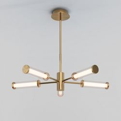 Люстра на штанге Eurosvet Stark 50386/5 LED латунь